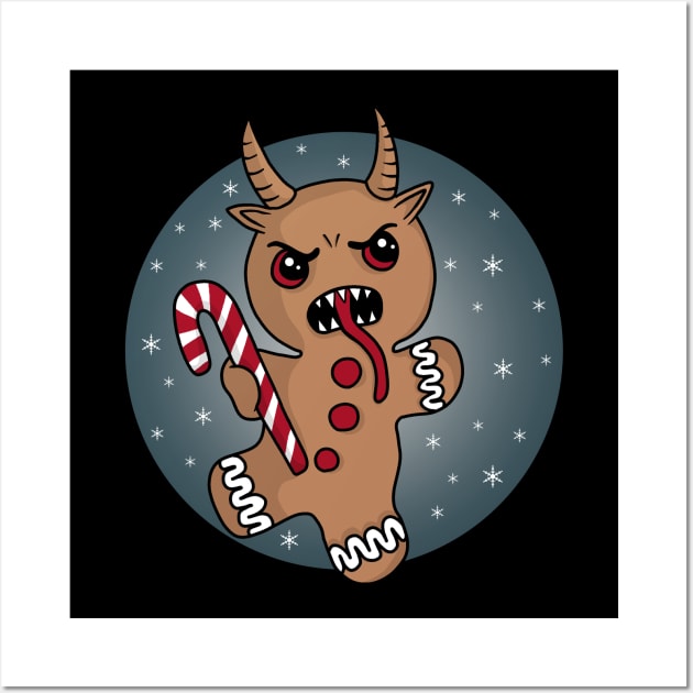 Gingerbread Krampus Wall Art by valentinahramov